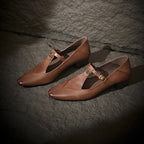 Camélia T-Bar Leather Pumps