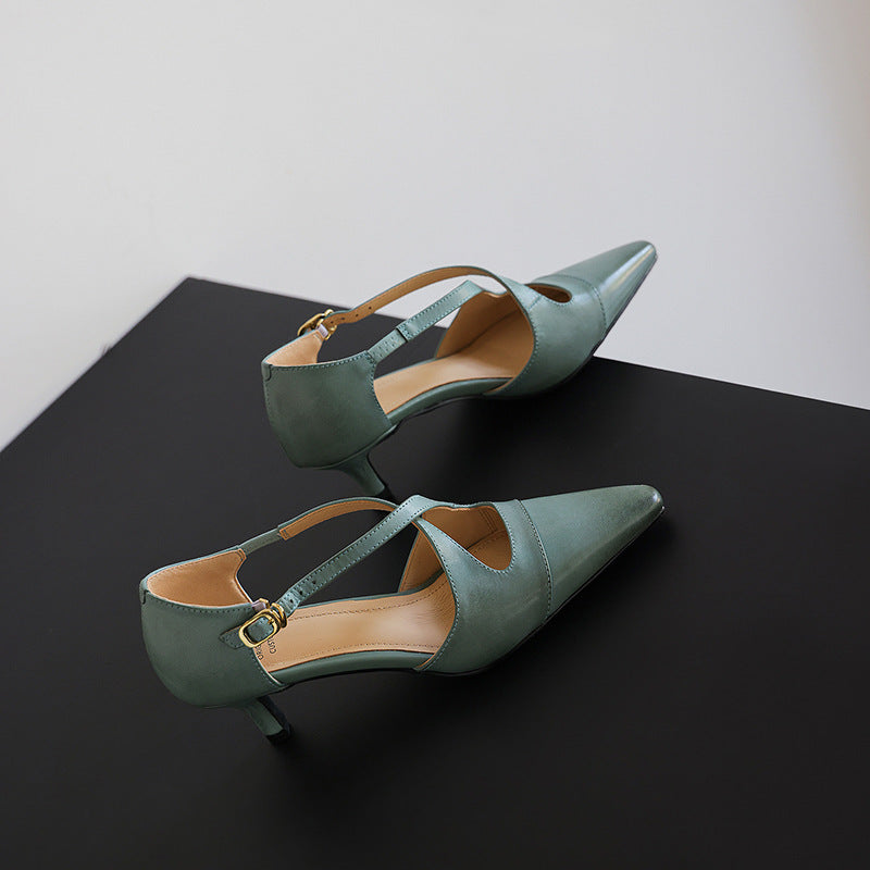 Celest Leather Mary-Jane Heels