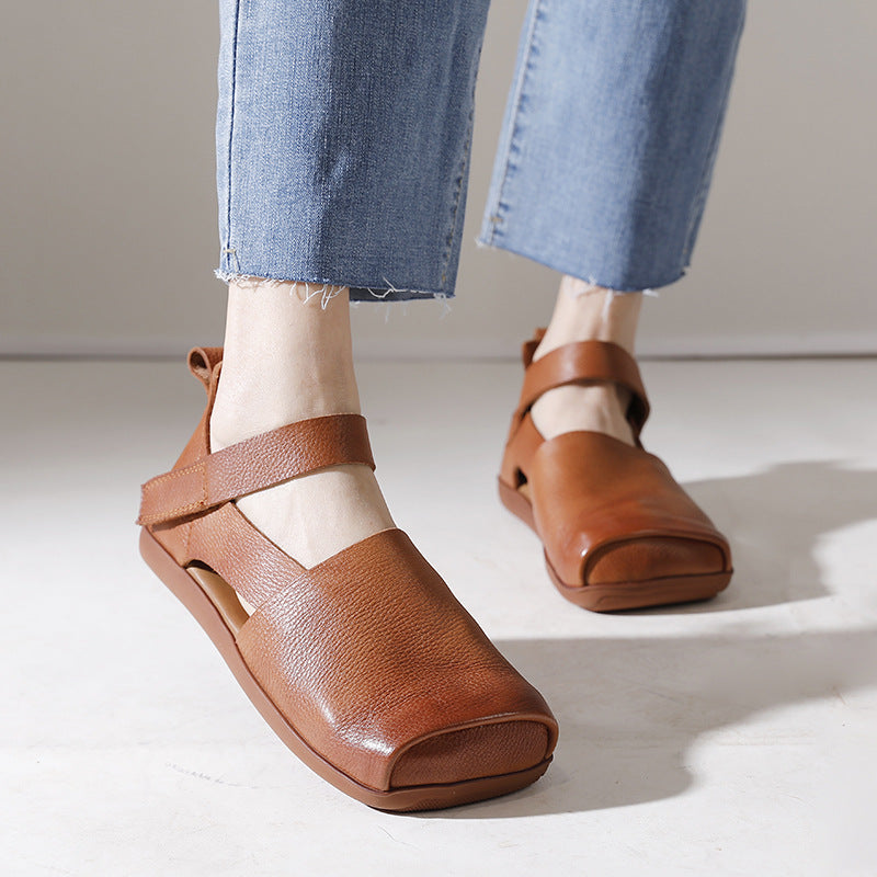 Orlienne Soft Strap Leather Flats