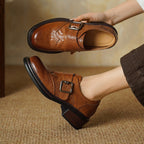 Tessa Monk-Strap Leather Brogues