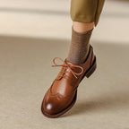 Orvain Brogue Leather Oxfords