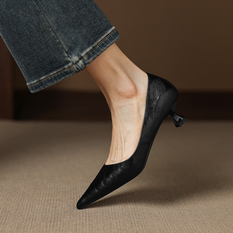Verrine Leather Low Pumps