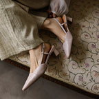 Serelle Leather Slingback Heels