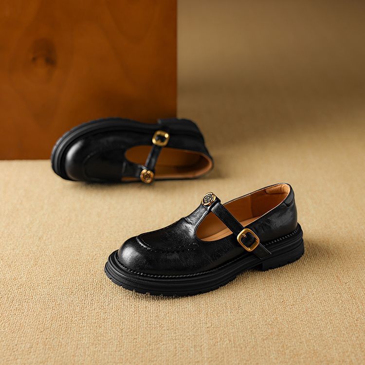 Brinell Leather Mary Janes