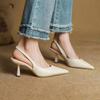 Aurel Slingback Leather Heels