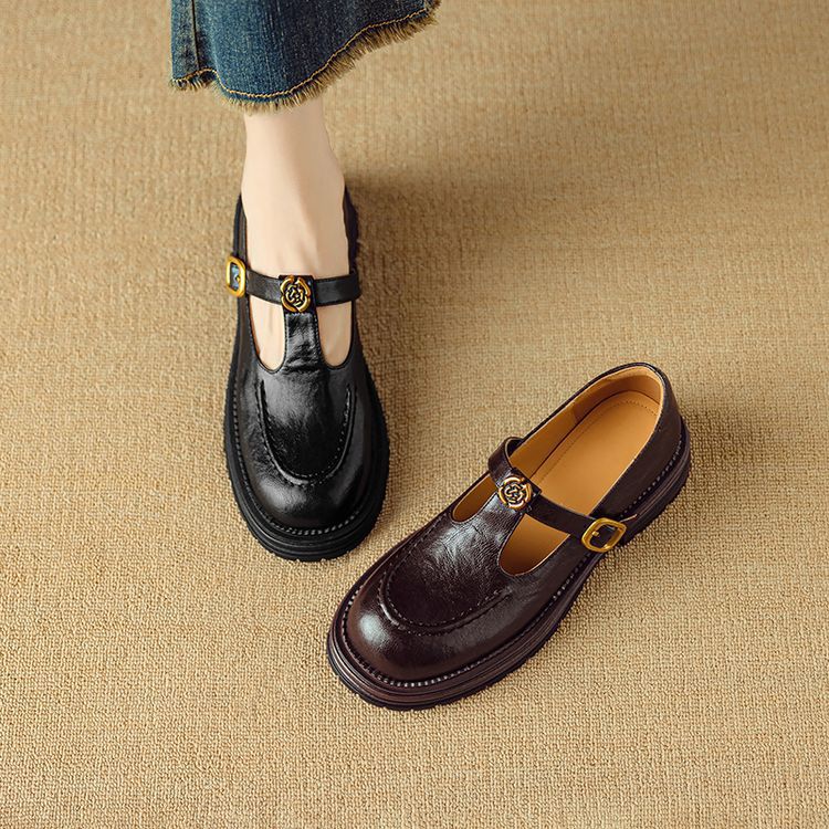 Brinell Leather Mary Janes
