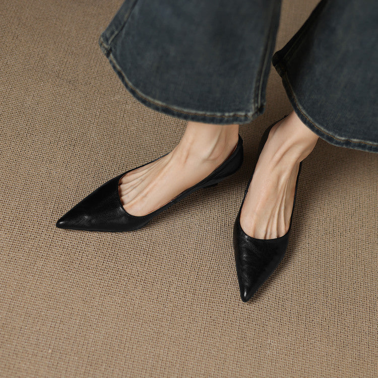 Verrine Leather Low Pumps