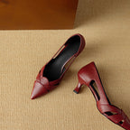 Aveline Cutout Leather Pumps