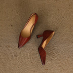Loréne Curve Leather Heels