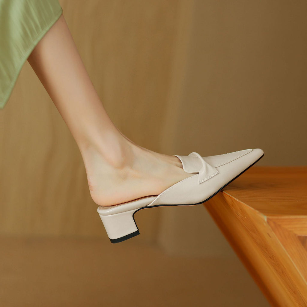 Marloe Pointed Leather Mules