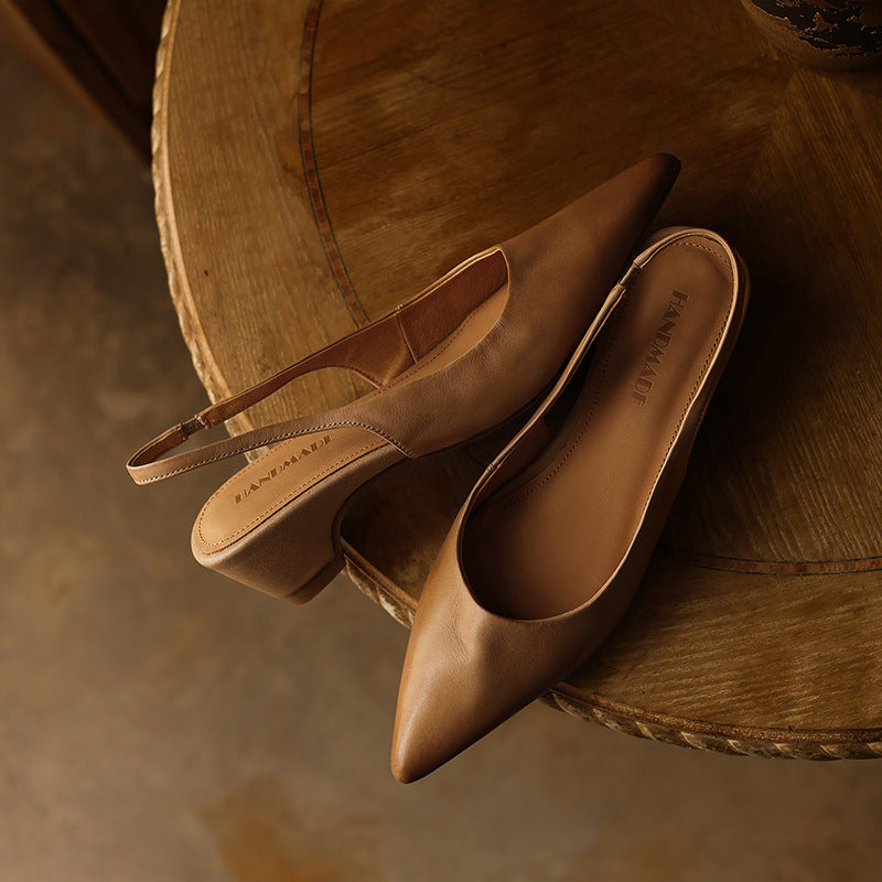 Vela Sculpt Leather Heels