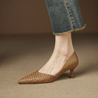Serelle Woven Leather Heels