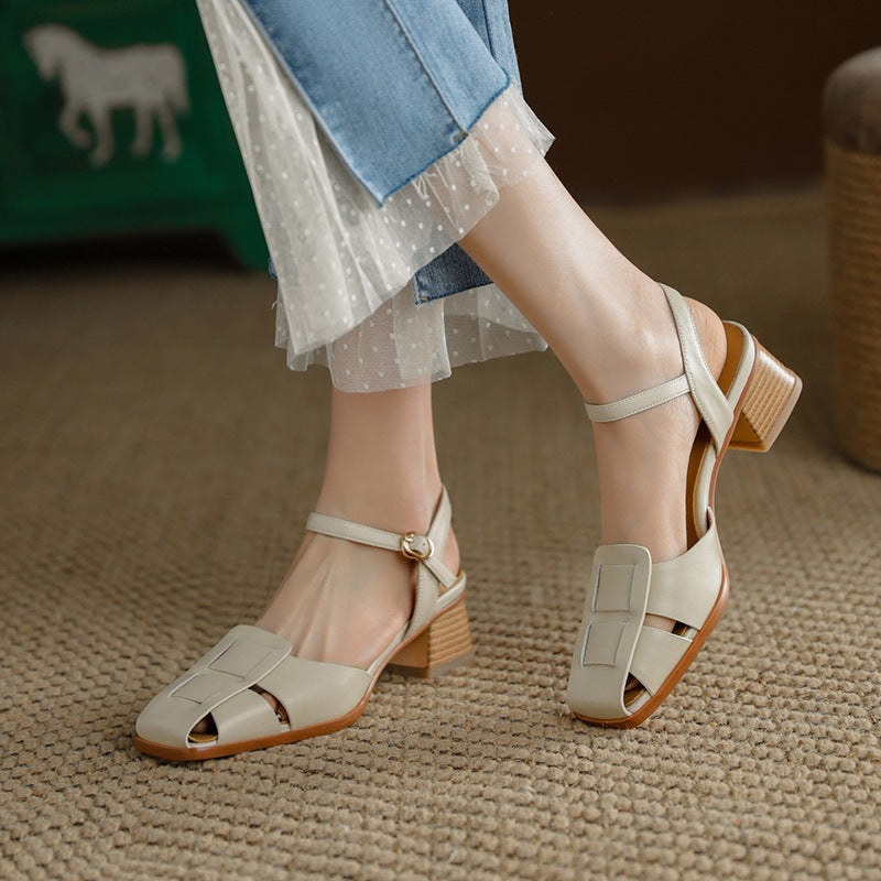 Orlina Roman Leather Heels