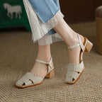 Orlina Roman Leather Heels