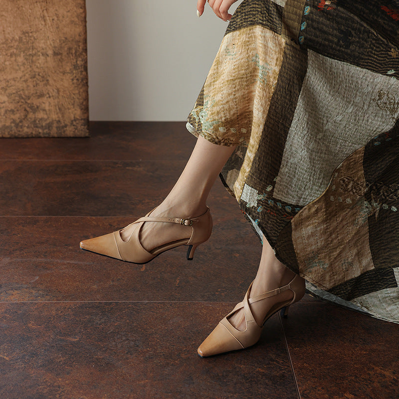 Celest Leather Mary-Jane Heels