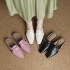 Virelle Cross Leather Mules