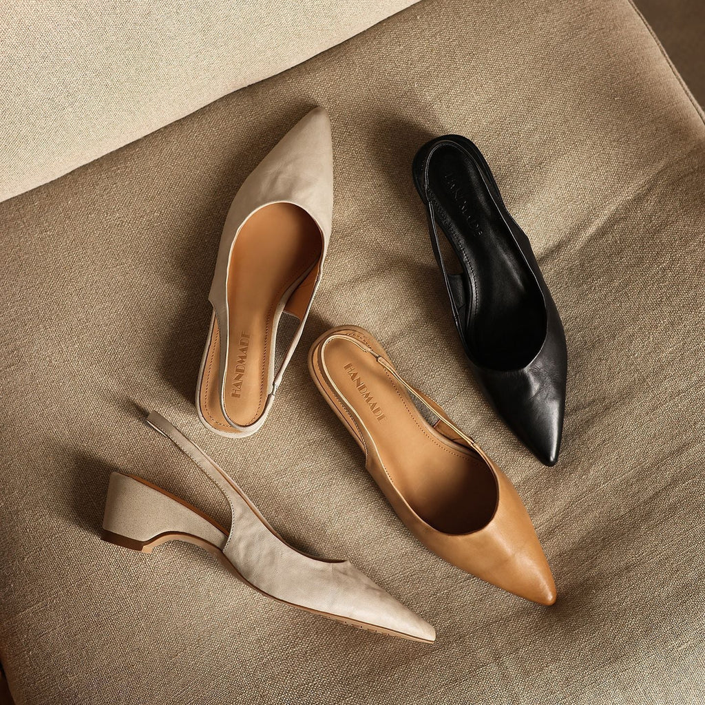 Vela Sculpt Leather Heels