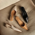 Vela Sculpt Leather Heels