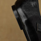 Morven Cross-Strap Leather Flats