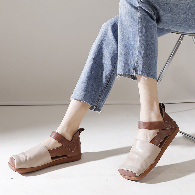 Orlienne Soft Strap Leather Flats