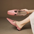 Luna Sculpt Leather Mules