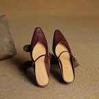 Envara Leather Mules