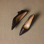 Verrine Leather Low Pumps