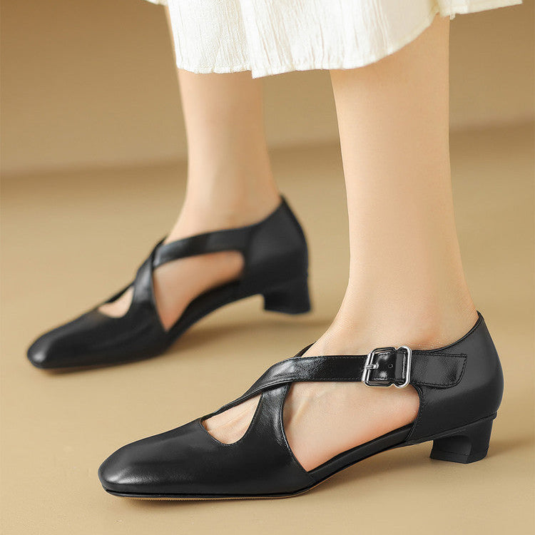 Celise D'Orsay Leather Heels