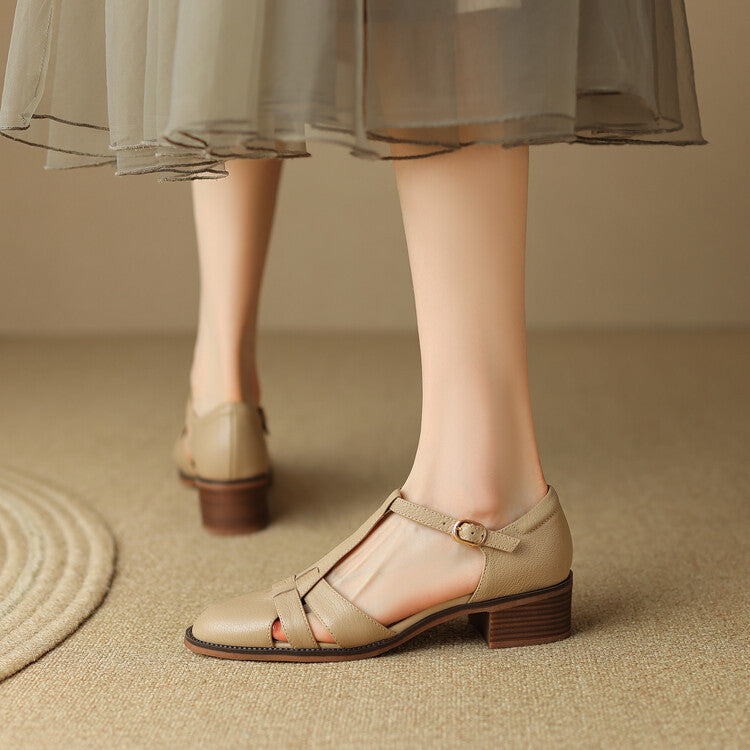 Lorin Roman Leather Heels