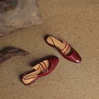 Norvie Leather Slingback Mary Jane Flats