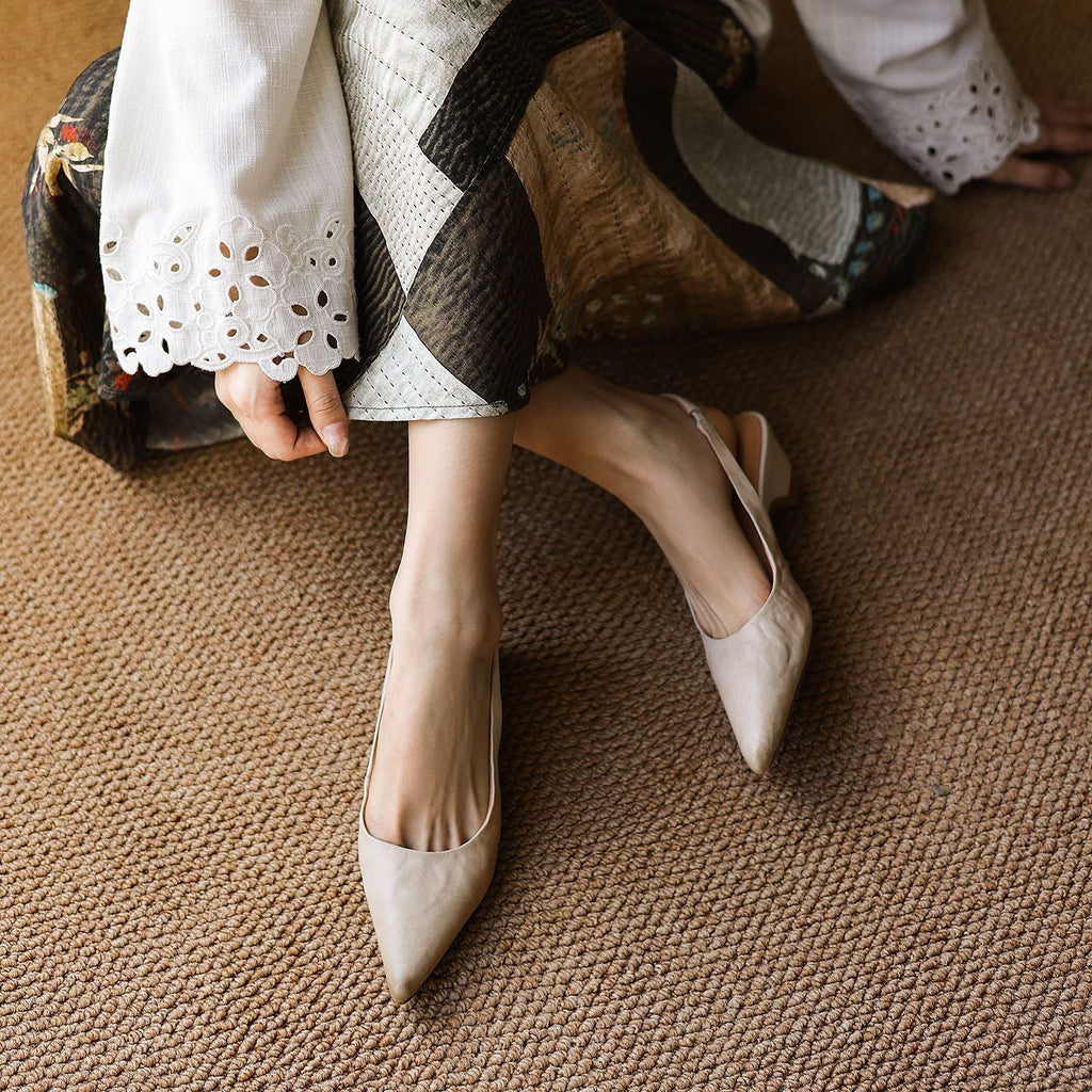 Vela Sculpt Leather Heels
