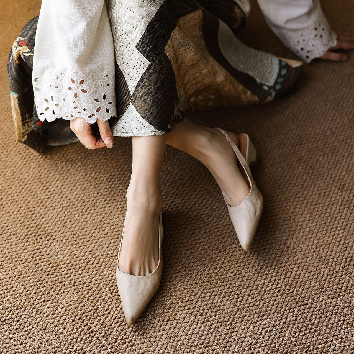 Vela Sculpt Leather Heels