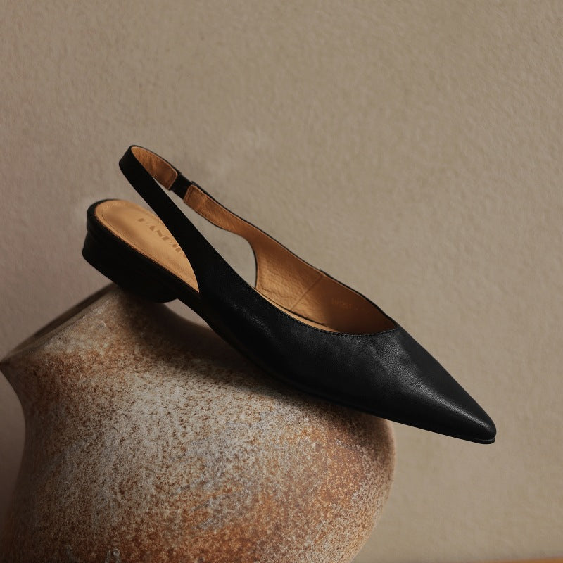Vireya Slingback Leather Flats
