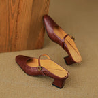 Lurea Strap Leather Mules