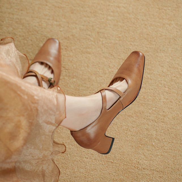 Mira Mary-Jane Leather Heels