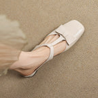 Meyra Bow Lambskin Leather Mules