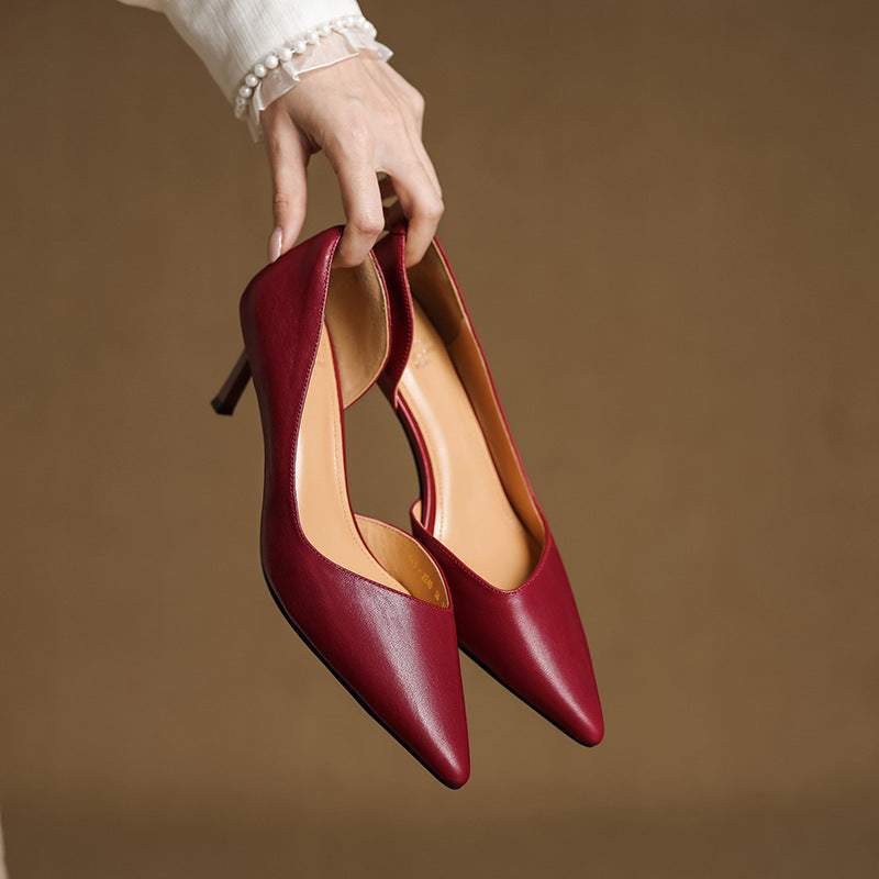 Velisse D’Orsay Leather Pumps