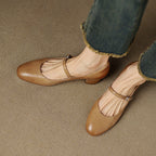 Caelen Leather Block Heels
