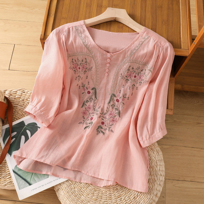 Embroidered Relaxed Blouse