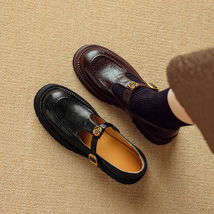 Brinell Leather Mary Janes
