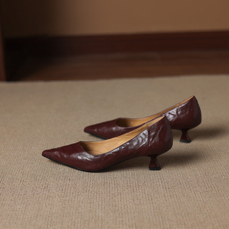Verrine Leather Low Pumps