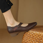 Caresa Leather Mary-Jane Heels