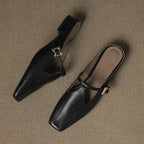 Luna Sculpt Leather Mules