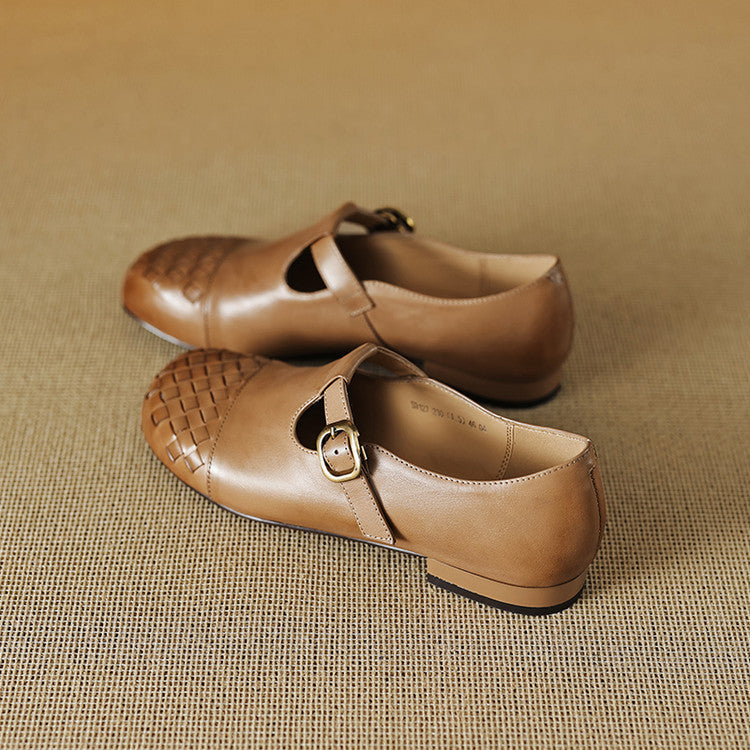 Velmora Woven Leather Loafers