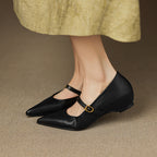 Veloria Lambskin Leather Mary Janes