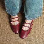 Norvie Leather Slingback Mary Jane Flats