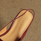 Norvie Leather Slingback Mary Jane Flats