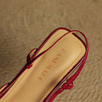 Velune Slingback Leather Heels