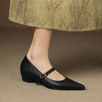 Veloria Lambskin Leather Mary Janes