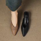 Velisse Woven Leather Heel Mules